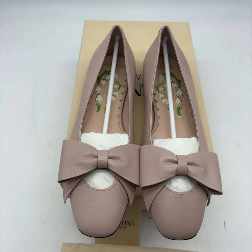 valentino Leather Ballet Flat